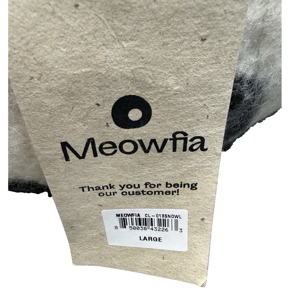 MEOWFIA Premium Felt Cat Bed Cave Handmade 100% Merino Wool Large Snow Leopard - Picture 7 of 8